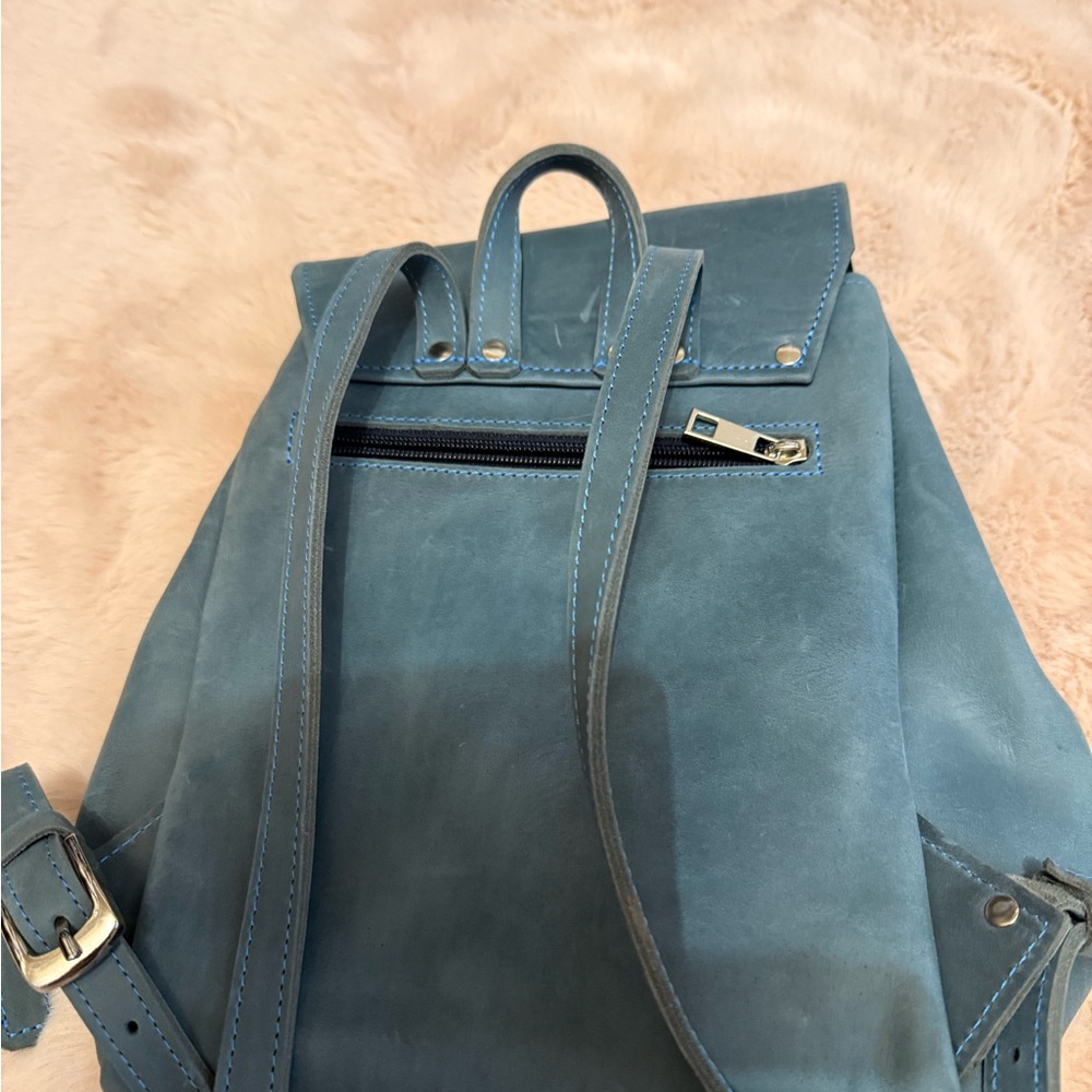 Source Unknown Blue Backpack Casual Style With Ma… - image 2